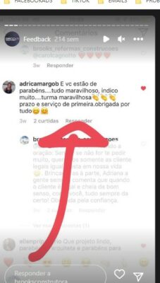 Avaliação de cliente