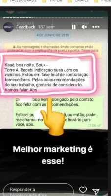 Avaliação de cliente